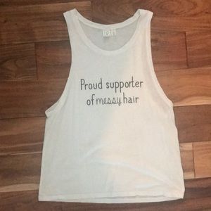 BP messy hair tank